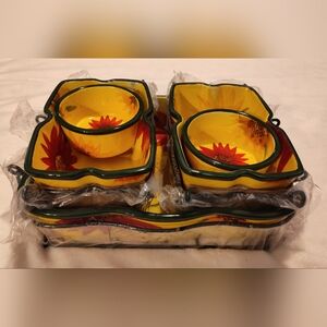NEW! TEMPTATIONS Sunflower Casserole Set (8pcs)